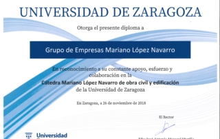 Reconocimiento de la Universidad de Zaragoza a Grupo MLN