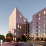 Infografía del edificio de 40 viviendas de la promoción Carabanchel 35 ejecutado por Grupo MLN en Madrid
