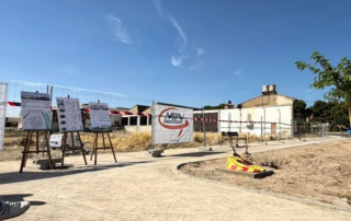 Acto de colocación de la primera piedra de la Residencia de Mayores de Gallur.