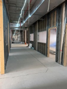 Edificio en construcción de la ampliación del CEIP Hispanidad de Rivas